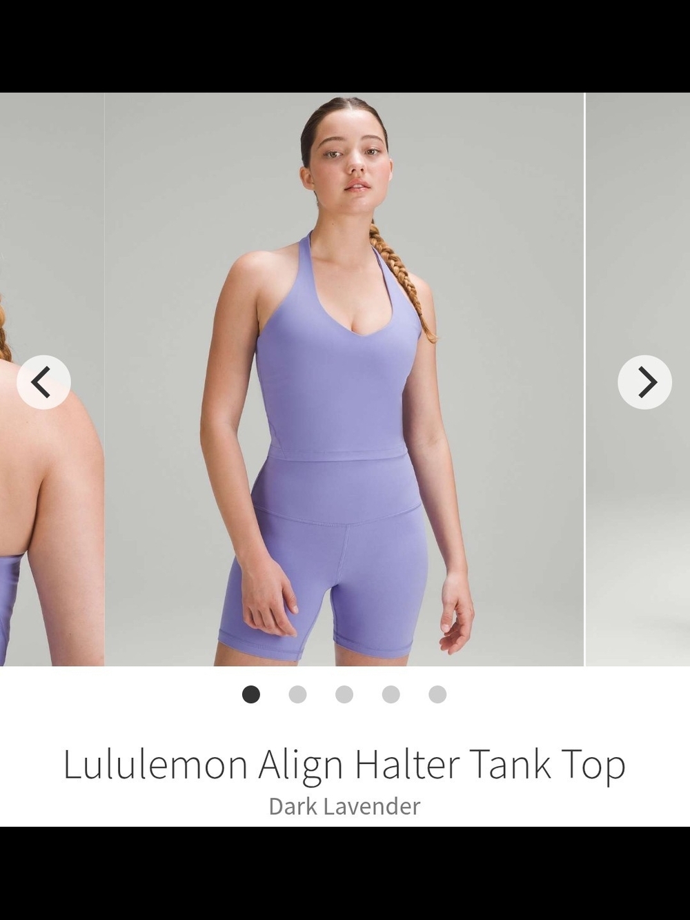 lululemon athletica Lavender Halter Tank Top